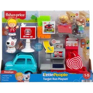 Fisher-Price Little People Target Run Playset Checkout Counter & Car 🚗🚨 🎯